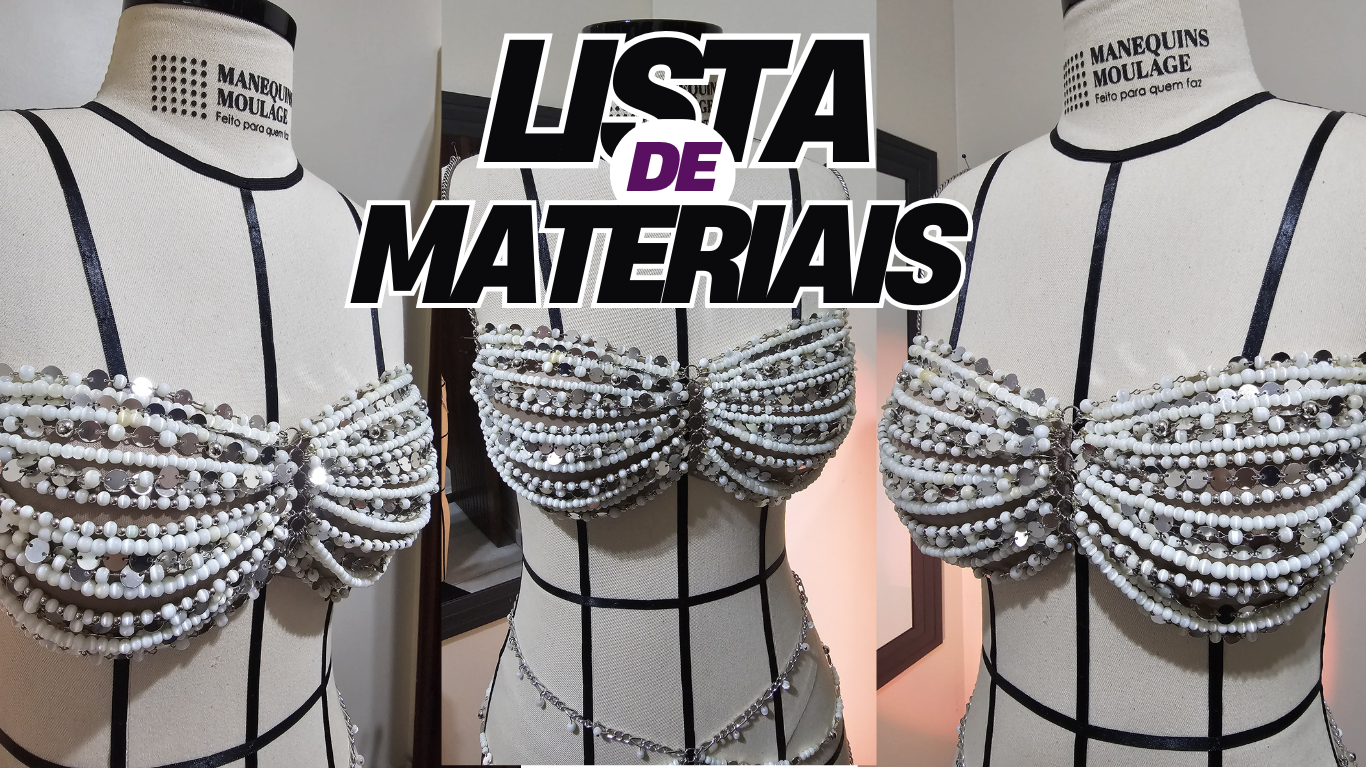 lista de materiais para fazer um top de miçangas